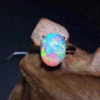 luxury silver shining ring colorful oval opal ring fashion jewelry inlay rhinestone engagement wedding rings for women