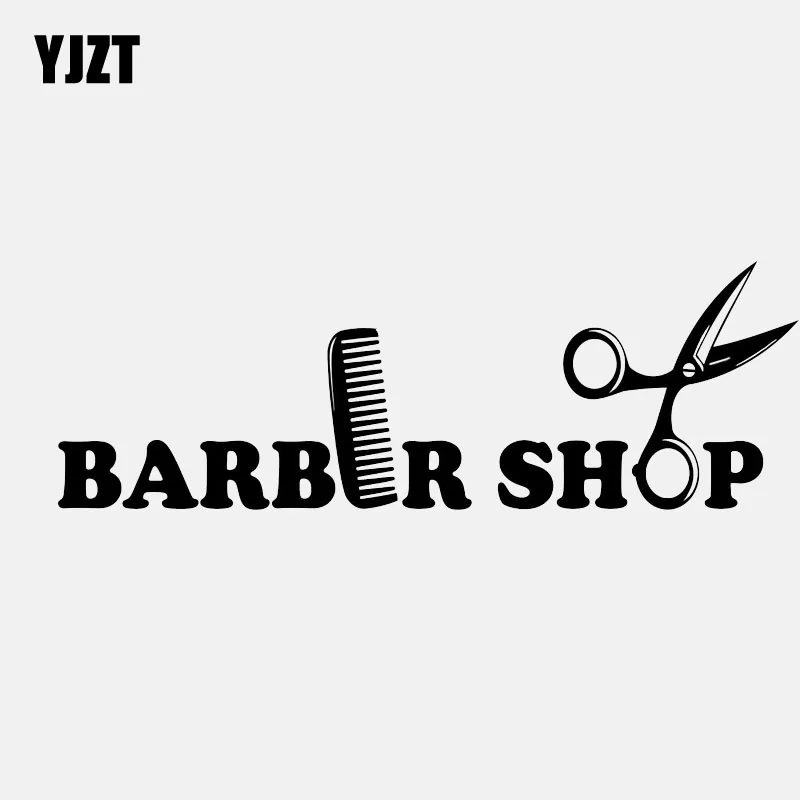 YJZT 18 см * 6 Милая Парикмахерская логотип для стрижки волос салон виниловая
