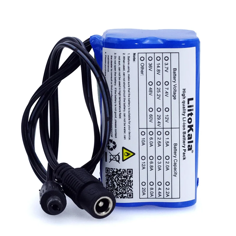 LiitoKala защита 7 4 V 5200 mAh 8 18650 Li lon батарея велосипедные фары передняя фара