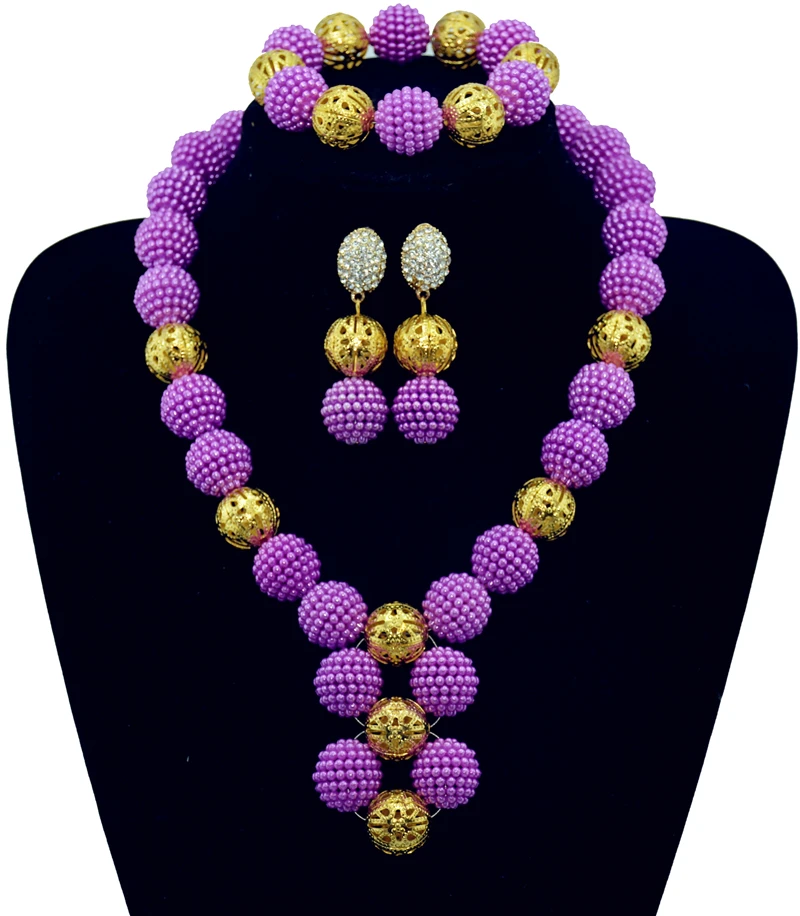 Розовый желтый смешанный цвет Африканский Свадебный бальный комплект ювелирных