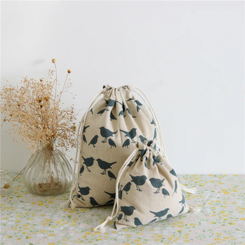 Сумка YILE из хлопка и льна с рисунком голубей на выбор|sorting bags|bag travelstorage travel bag |