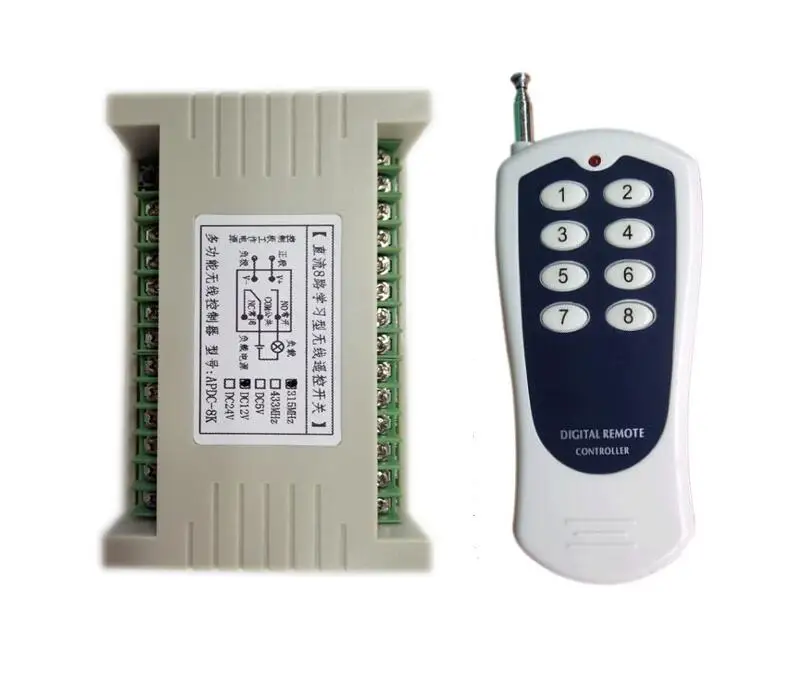 Универсальный пульт дистанционного управления 12 В постоянного тока 10 А 8 каналов