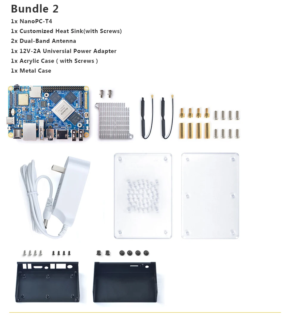 FriendlyARM NanoPC-T4 Rockchip RK3399 Cortex-A72 Cortex-A53 VR AI OpenCV TensorFlow MIPI двухдиапазонный Wi-Fi M.2PC 4 Гб Оперативная память 16 Гб EMMC