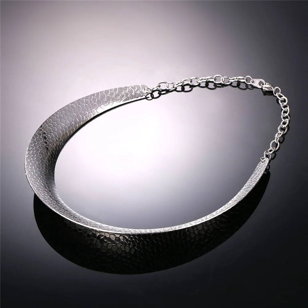 U7 Нержавеющий Сталь Колье Воротник Ожерелье Для Женщин Ювелирные Изделия