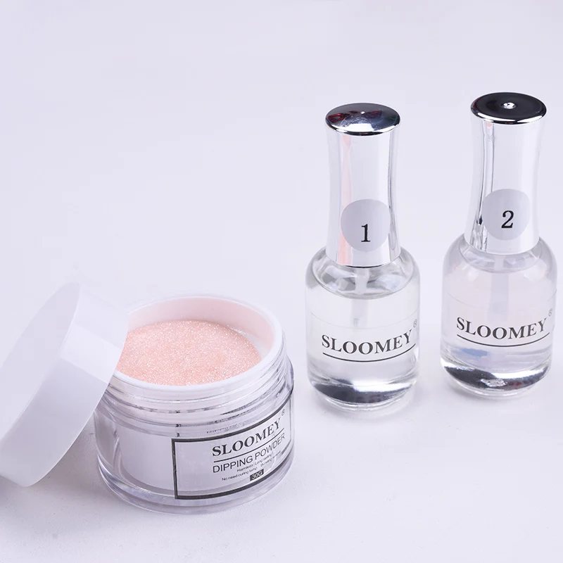 SLOOMEY Dipping Nail Powders Gradient French Natural Color Holographic Glitter Without Lamp Cure Art Decorations | Красота и здоровье