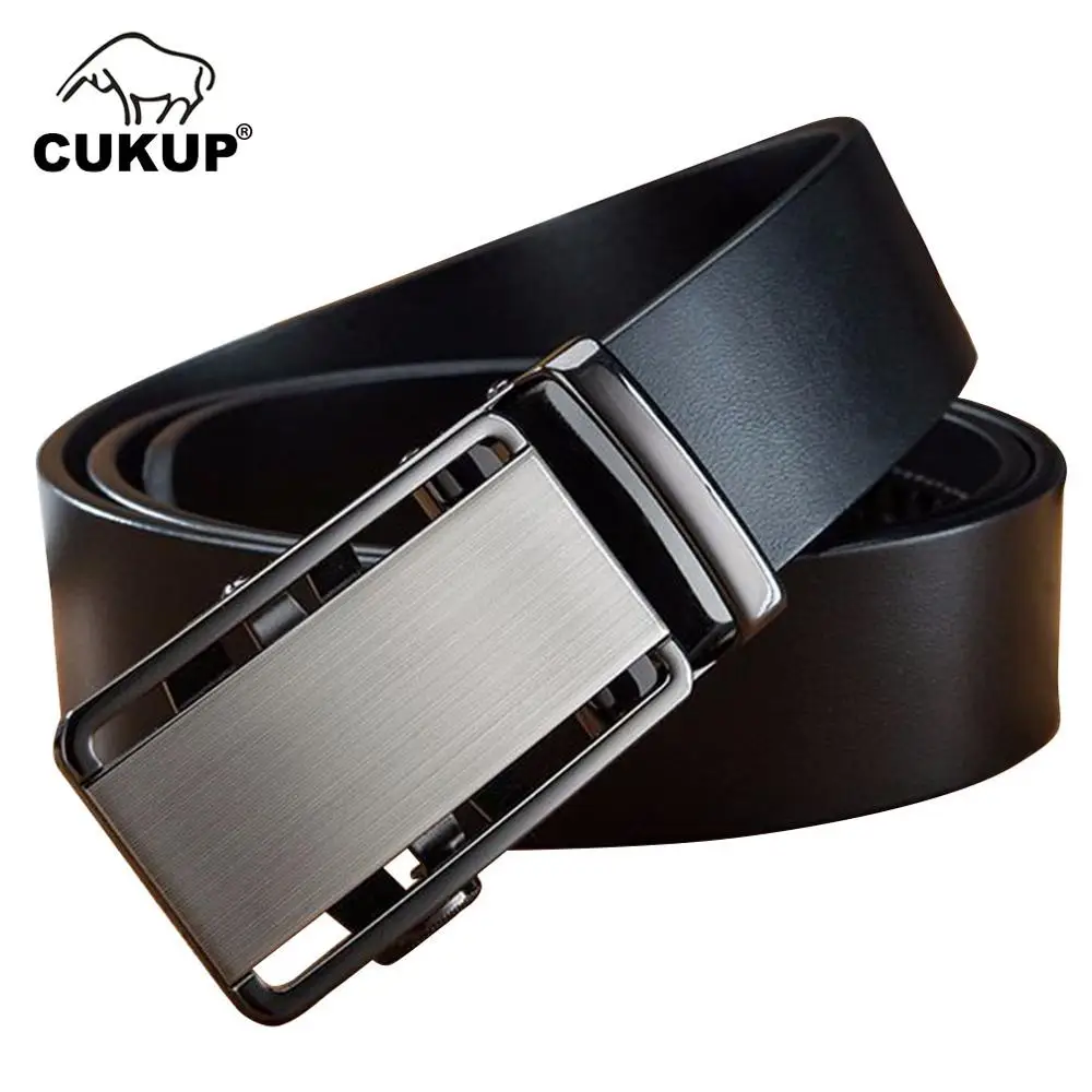 CUKUP Designer Luxury Formal Accessories Top Quality Genuine Leather Belts Automatic Buckle Male Waistbands Belt Men NCK595