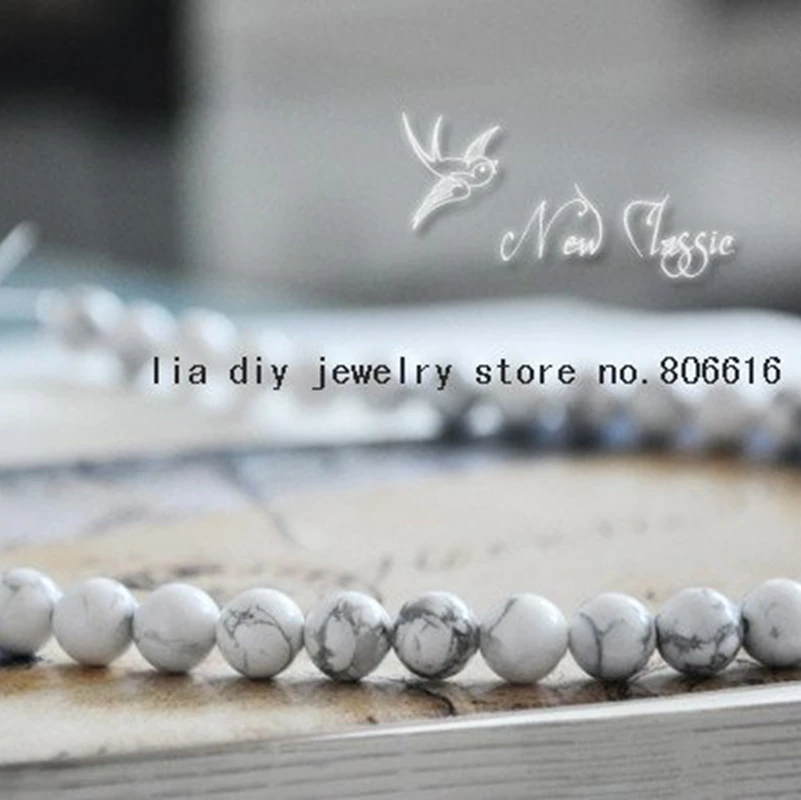 4/6/8/10 мм 2 нити/упаковка, белые натуральные бразильские полудрагоценные бусины