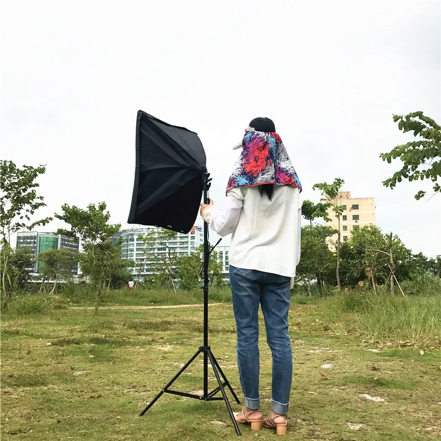 Jadkinsta 2in1 стойка Softbox Комплект тренога для осветительного оборудования 2 м+ 50x70 см фотостудия мягкая коробка круглая световая палатка фотографии