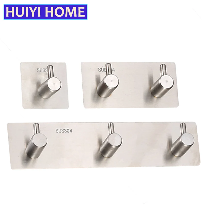 Кухонный крючок из нержавеющей стали вешалка для одежды клейкая наклейка