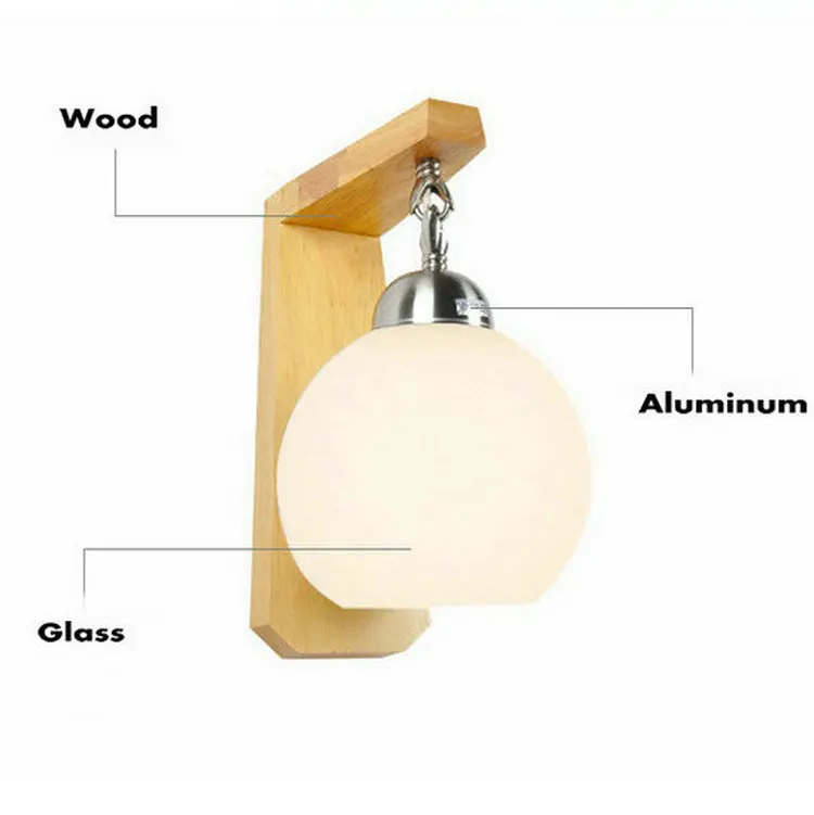 Светодиодные деревянные стеклянные шары Детские лестницы настенные светильники