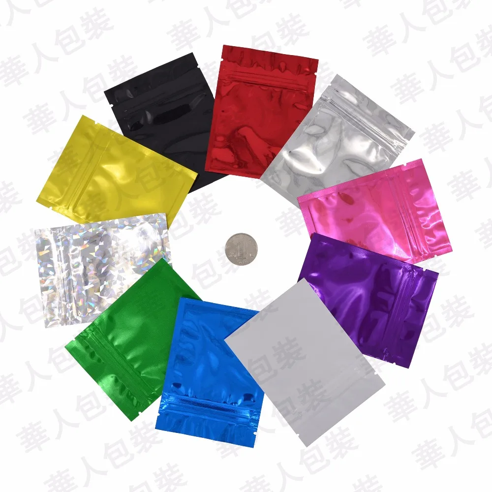 7.5*10cm 300Pcs/Lot Colorful Resealable Aluminum Foil Valve Zip Lock Packaging Bags Food Grocery Self Seal Mylar Package | Дом и сад