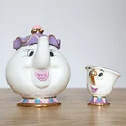 Новый набор для заваривания чая с изображением красавицы и чудовища, кружка, чип-чашка Mrs Potts, 2 шт., один комплект, прекрасный подарок, 100%