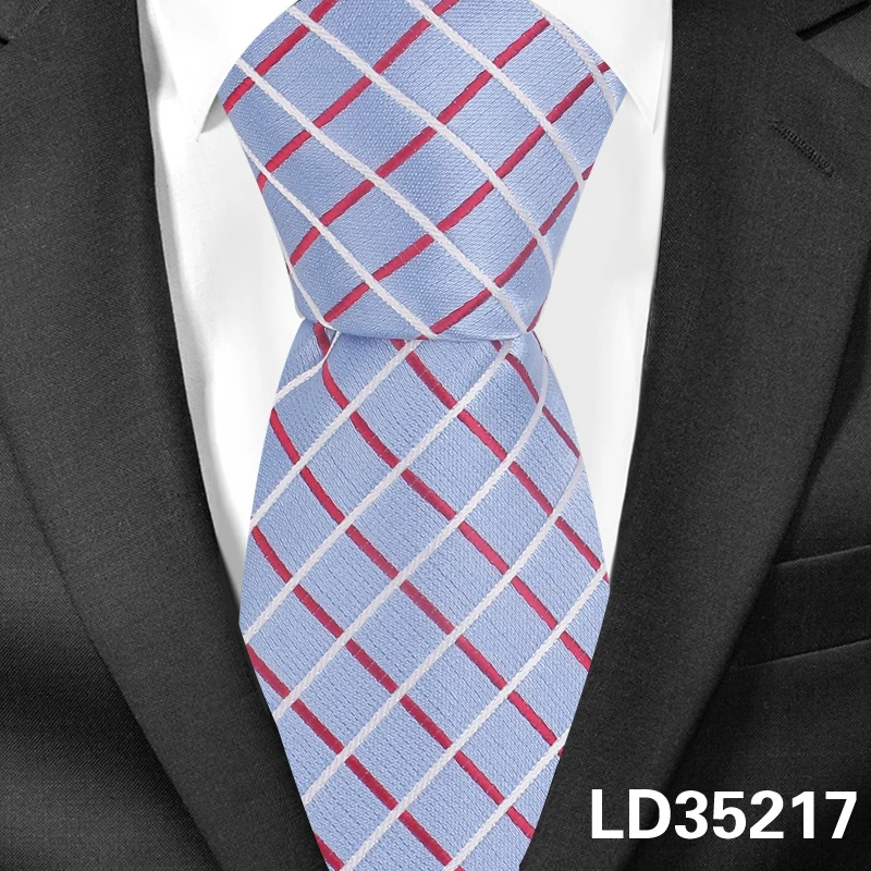 LD35217 Жаккардовый цветочный галстук для мужчин, полиэстеровый клетчатый галстук для шеи, деловые свадебные костюмы, галстуки с пейсли, тонкие мужские галстуки для взрослых - Цвет: LD35217