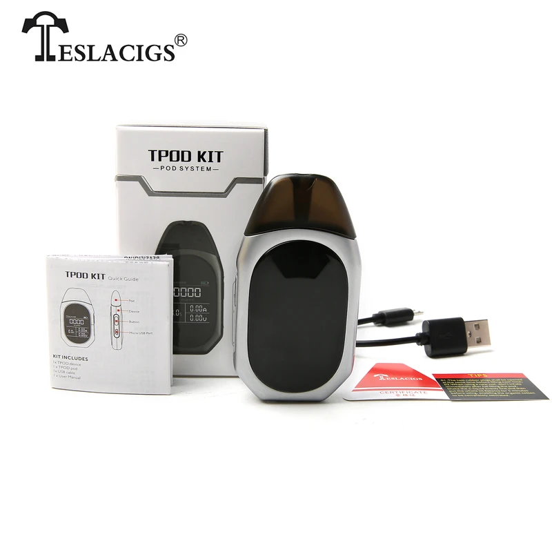 Оригинал Тесла TPOD комплект 2 мл Ёмкость картридж Pod 500 мАч Батарея Vape ручка Teslacigs T