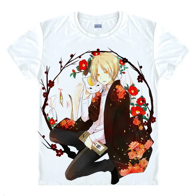 Coolprint Футболка с изображением в стиле аниме Нацумэ книга футболки Друзья