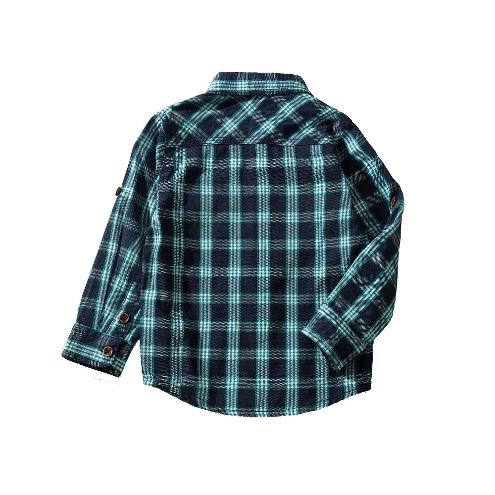 Budermmy Boys Shirt for Kids Cotton 2018 New Fashion Long-Sleeved Plaid Boy Baby Shirts Children's Casual Infant Clothing | Мать и