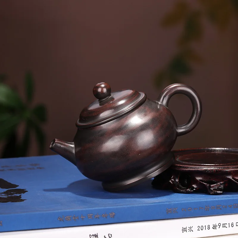 Yixing сырая руда темно красный эмалированный керамический чайник Nixing Taopan горшок