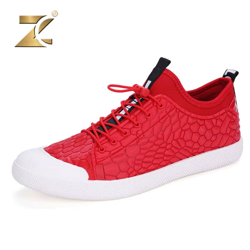 Z Известная Марка Кожа Мужчины Повседневная Обувь 2017 Мода Змея Ткань Конструктор