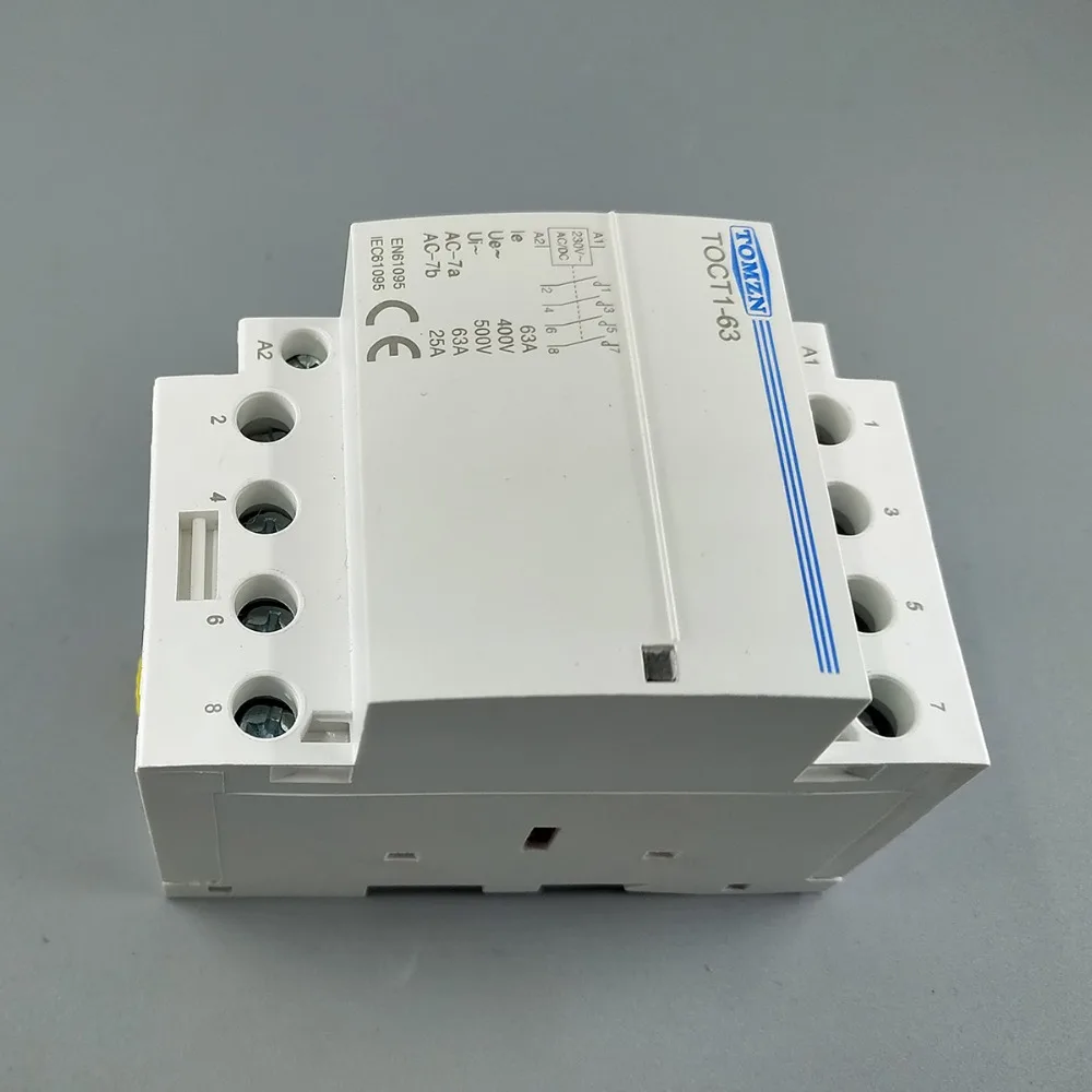 TOCT1 4P 63A 230V AC DC COIL 50/60HZ Din rail Household ac Modular contactor | Contactors