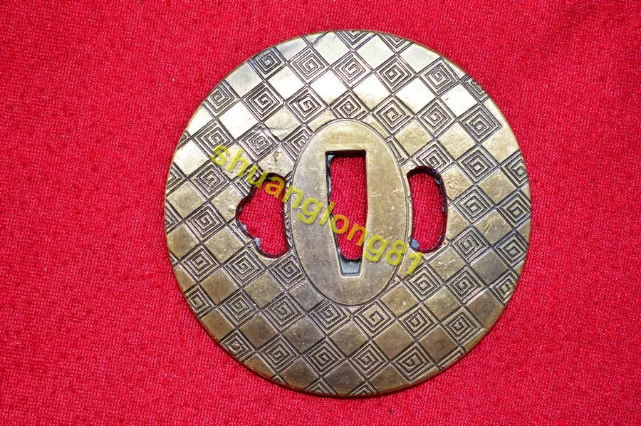 Усиленный новый японский сплав ручной работы Tsuba для самурайский меч катана нож