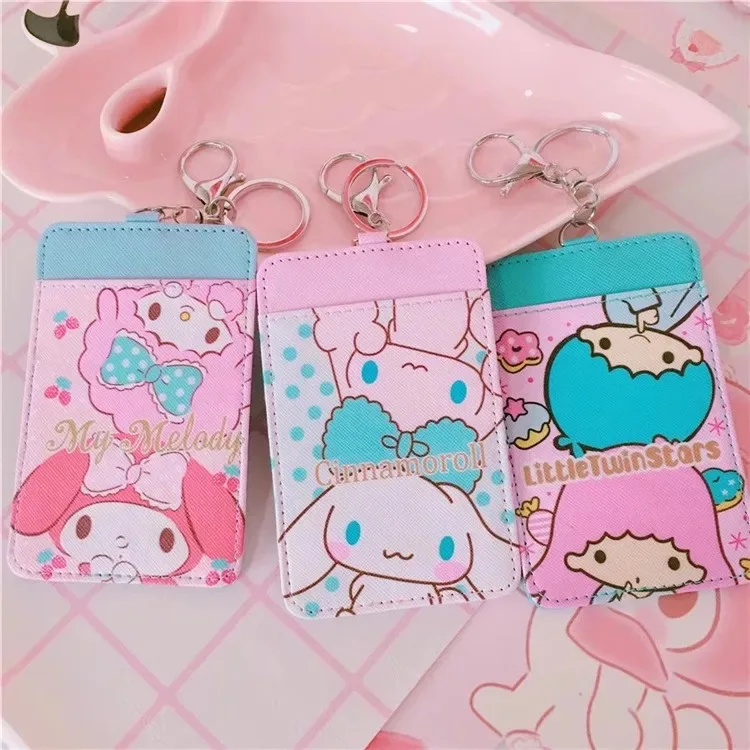 Kawaii мультипликационный Kitty Twin Stars Bus Card SetsStudents многофункциональный держатель для