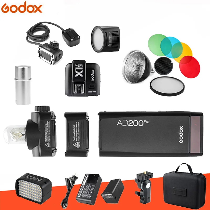 Карманная вспышка Godox AD200pro 2 4 Вт 2900 г|Фотовспышки| |