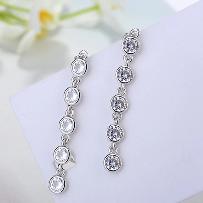 Utimtree Модные Простые длинные висячие серьги для женщин свадебные ювелирные