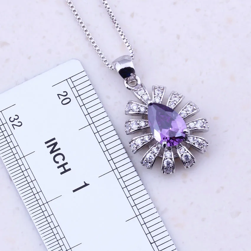 Великолепные наборы ювелирных изделий из стерлингового серебра с фиолетовыми