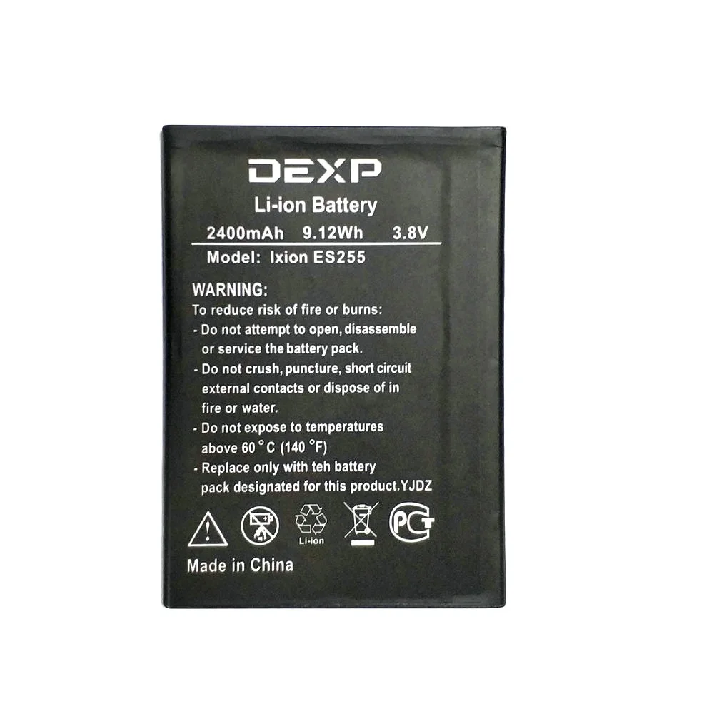 5 шт. Новый 2400 мАч Сменный аккумулятор для DEXP Ixion ES255 пожарный телефон + номер