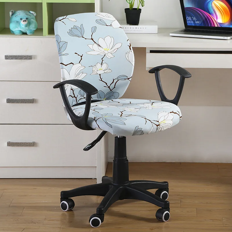 Jacquard Solid Color Modern Home Decor Chair Covers Elastic Stretch Spandex Slipcovers Banquet Short Cover for Office | Дом и сад