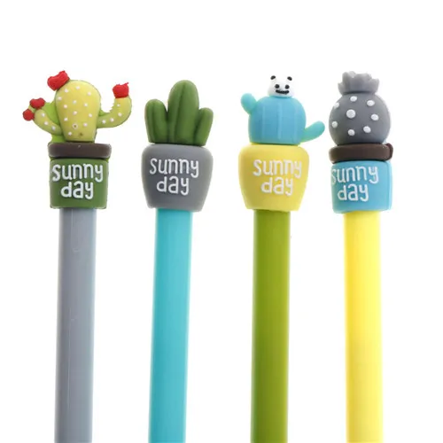 2 шт. креативный Кактус в горшке Стайлинг нейтральная ручка с 0 5 мм Полная игла