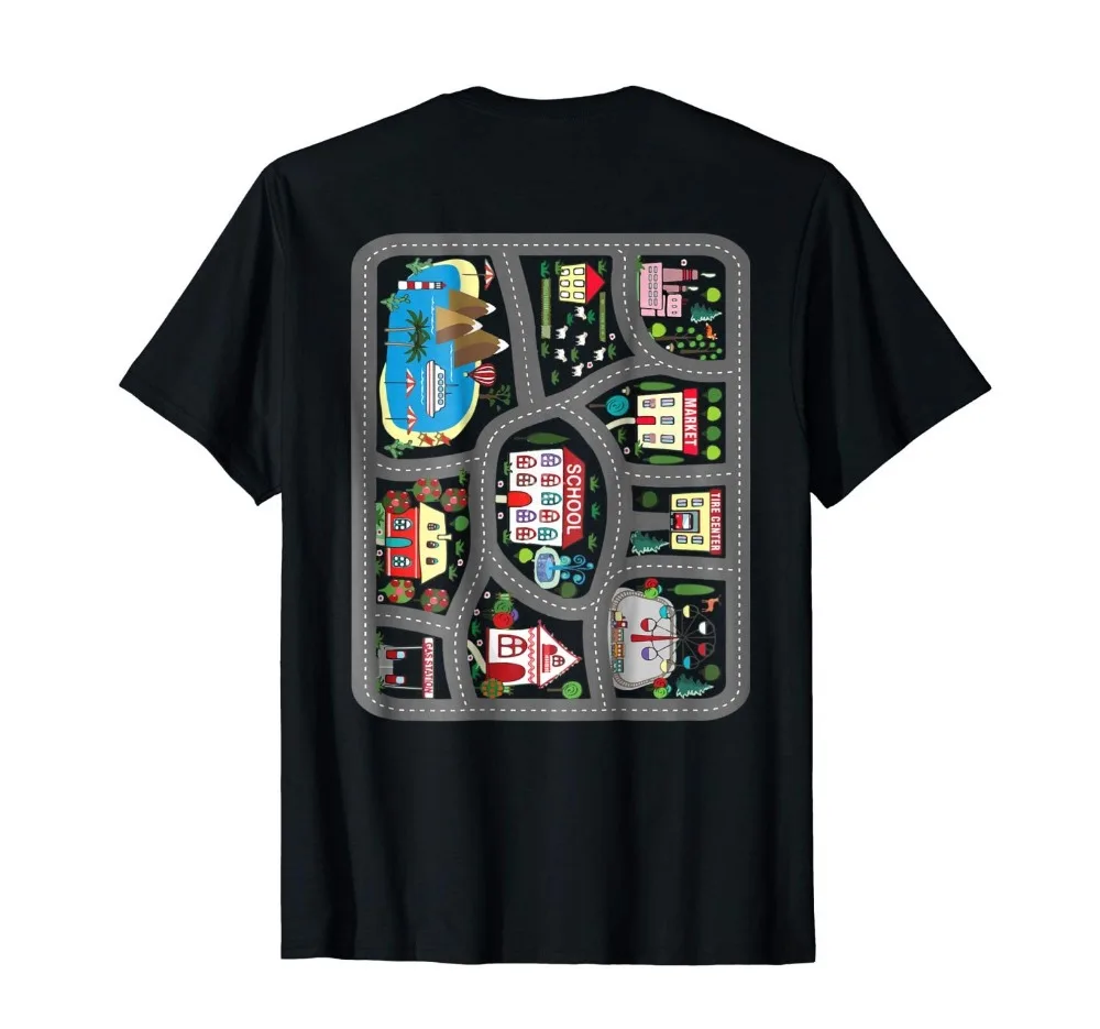 Футболка с автомобильным игровым ковриком рубашка на спине подарок день матери