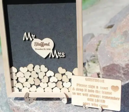 Индивидуализированная книга с именами и датой для гостей свадьбы деревенская