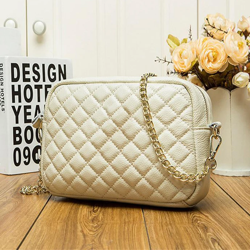 white messenger bag HMILY, модная женская сумка-мессенджер, первый слой, Воловья кожа, сумка через плечо, Женская тисненая натуральная кожа, Повседневная маленькая сумка - Цвет: white messenger bag
