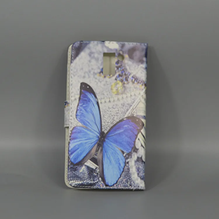 New Butterfly Flower Flag Designer Wallet Flip Stand Book Cover Case For SENSEIT E400 freeshipping | Мобильные телефоны и