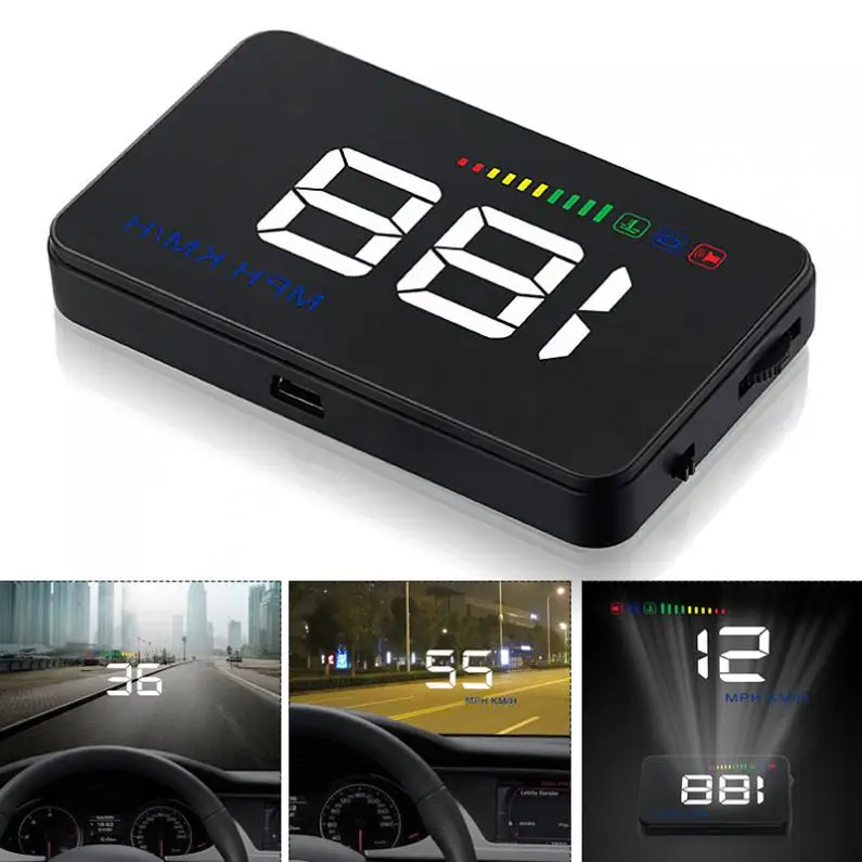 12 В 3 5 дюйма Автомобильный HUD Дисплей Спидометр OBD2 II EUOBD Авто проектор параметр