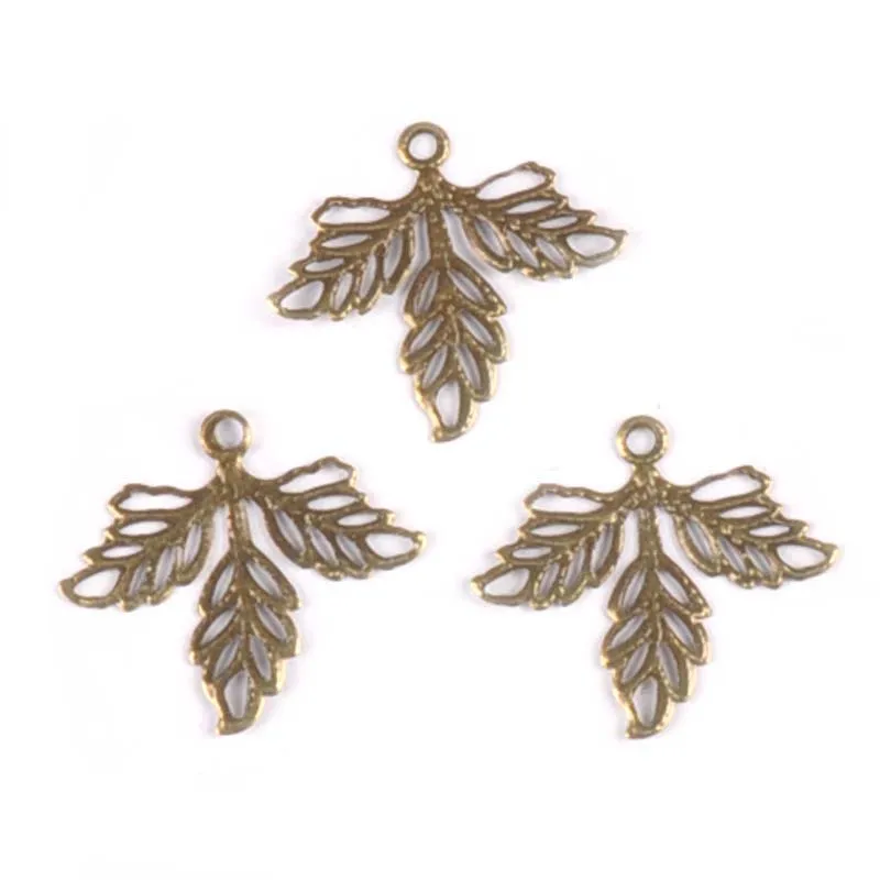 50 шт. смешанные коннекторы филигрань узоры в виде листьев украшения для