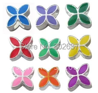 

FREE SHIPPING 50 PCS MIXED COLOURS ENAMEL FLOWER EUROPEAN BEADS M19530