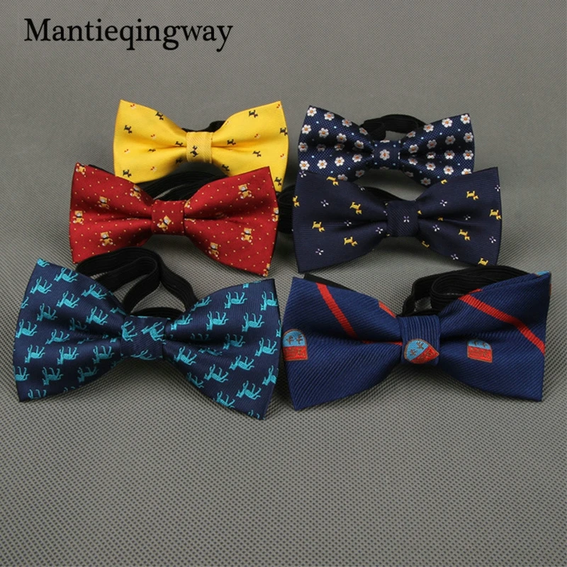 Mantieqingway/детские галстуки-бабочки в горошек и полоску вечерние галстуки из