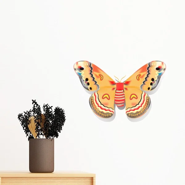 Красочные крылья бабочки образец бледно-розовый и красный съемные настенные