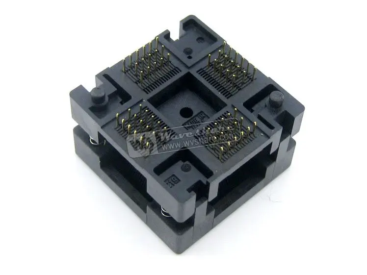 QFP64 TQFP64 LQFP64 PQFP64 OTQ-64-0.5-05 Enplas QFP IC тест ожога в гнездо 0 5 мм Шаг Размер корпуса 10 5*10 |