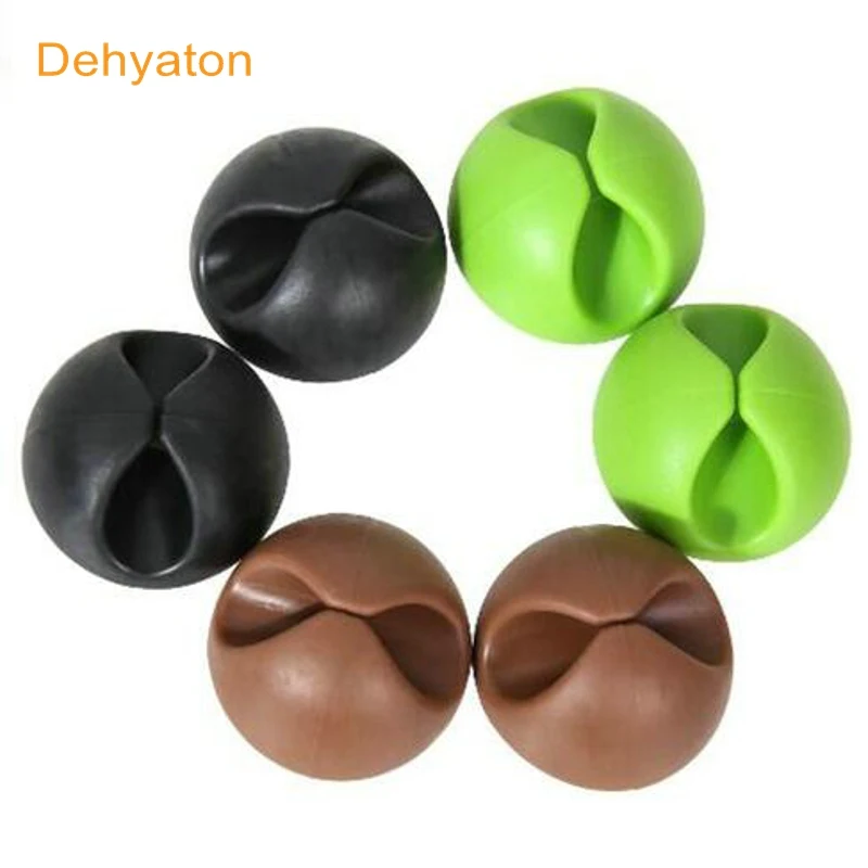 

Dehyaton Cable clip Cable Winder Earphone Cable Organizer Wire Storage Silicon Charger Cable Holder Clips for MP3 MP4 Earphone