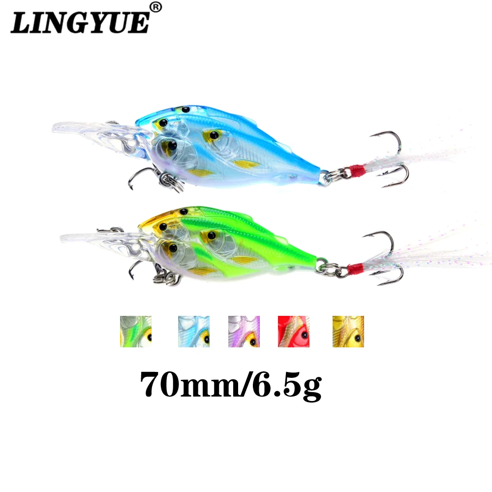 LINGYUE 1 шт. жесткие рыболовные приманки в форме гольяна 2 75 дюйма/0 22 унции воблеры