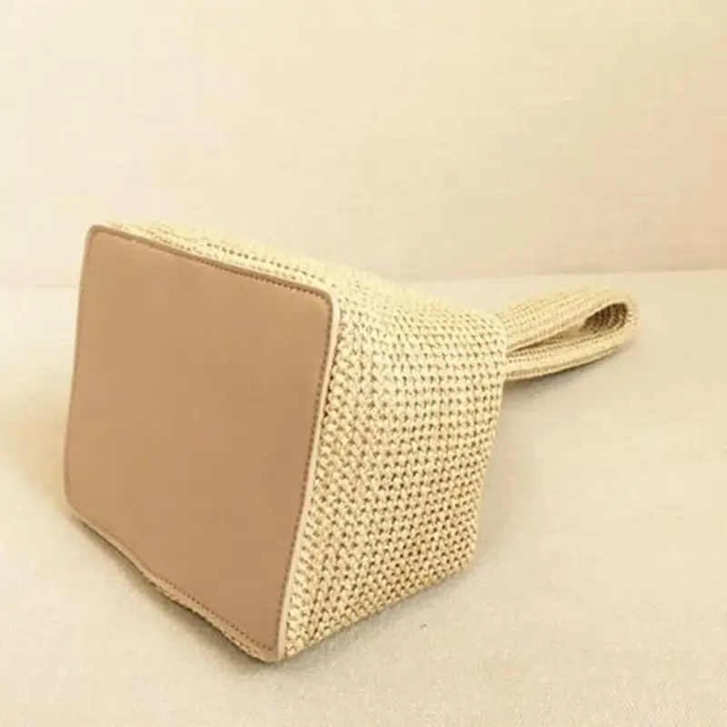 Модные женские сумки женская простая сумка тоут прочная Плетеная соломенная на