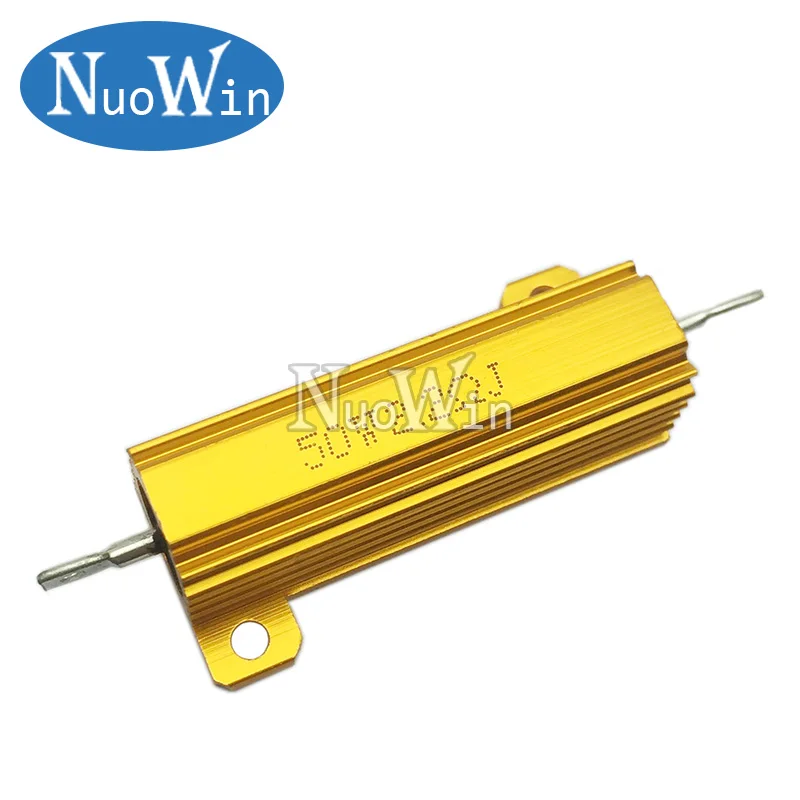 

50W RX24 Aluminum Power Metal Shell Case Wirewound Resistor 0.01 ~ 100K 0.1 0.5 1 1.5 2 6 8 10 20 100 150 200 300 500 1K 10K ohm