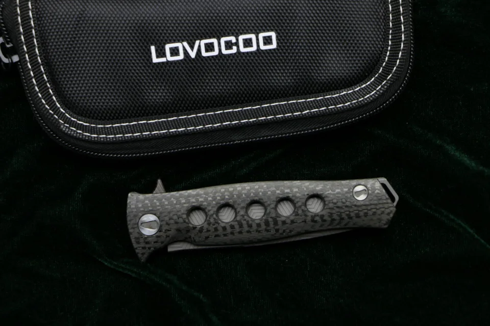 LOVOCOO Россия Dr Death Mayo Флиппер складной нож D2 TC4 титановая CF ручка походные охотничьи ножи для выживания Открытый EDC инструменты
