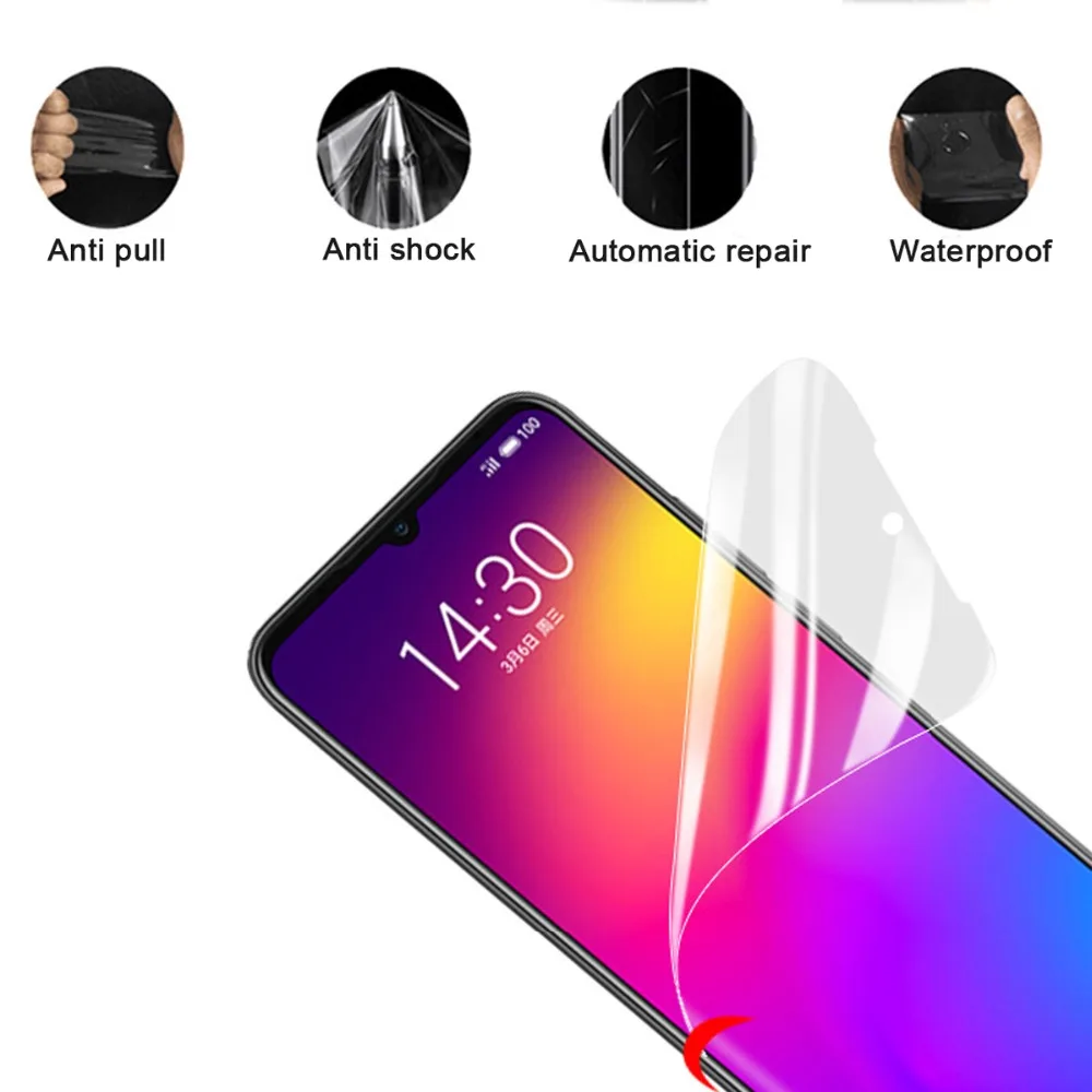 Мягкая Гидрогелевая пленка из ТПУ для Meizu Note 9 16XS 16s 16X16 th 15th Pro 7 Plus M5 M6 Note X8, защитная пленка на весь экран