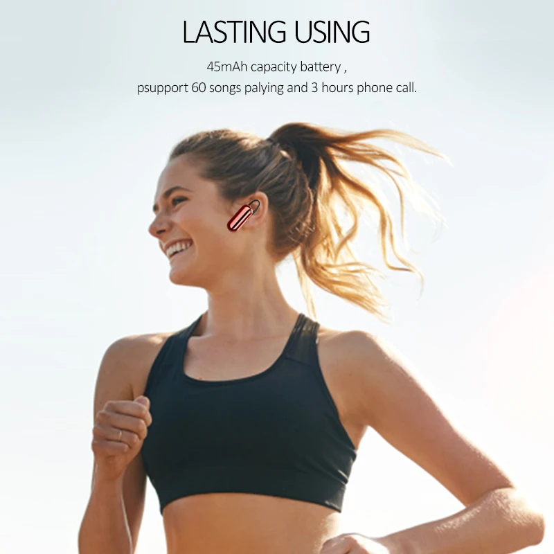 Беспроводные Bluetooth наушники для iPhone ультра легкие шумоподавление вкладыши с