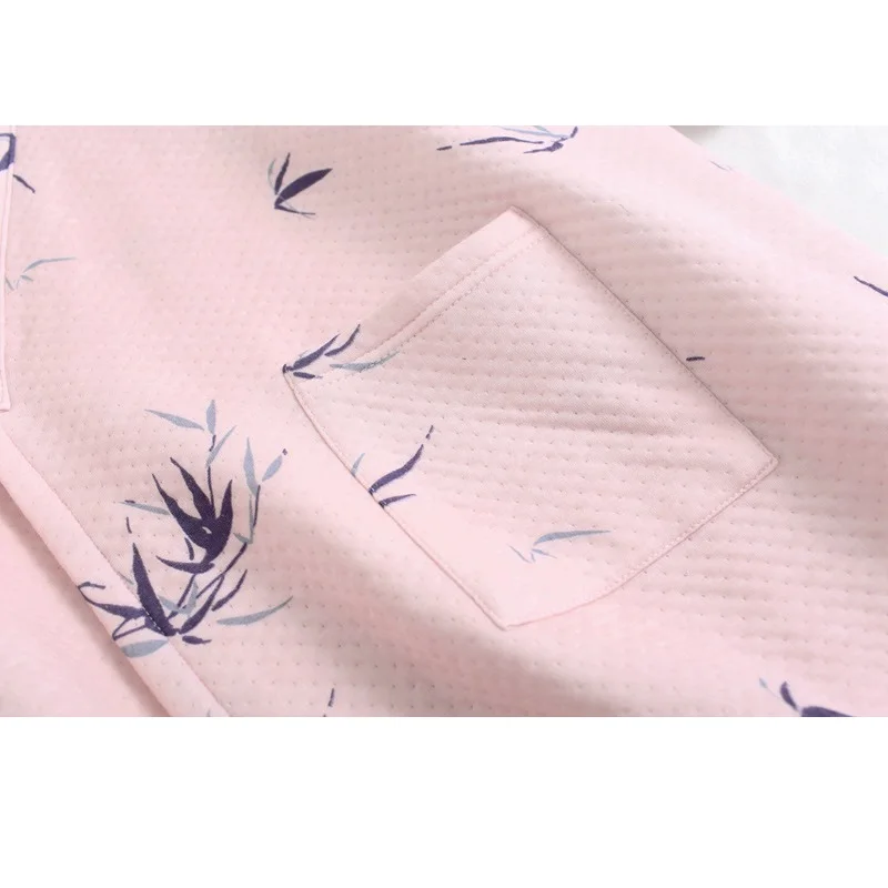 Women Men Thicken Kimono Robes Autumn Winter Bathrobes homme Robe femme dressing gown cotton sleepwear warm breathable