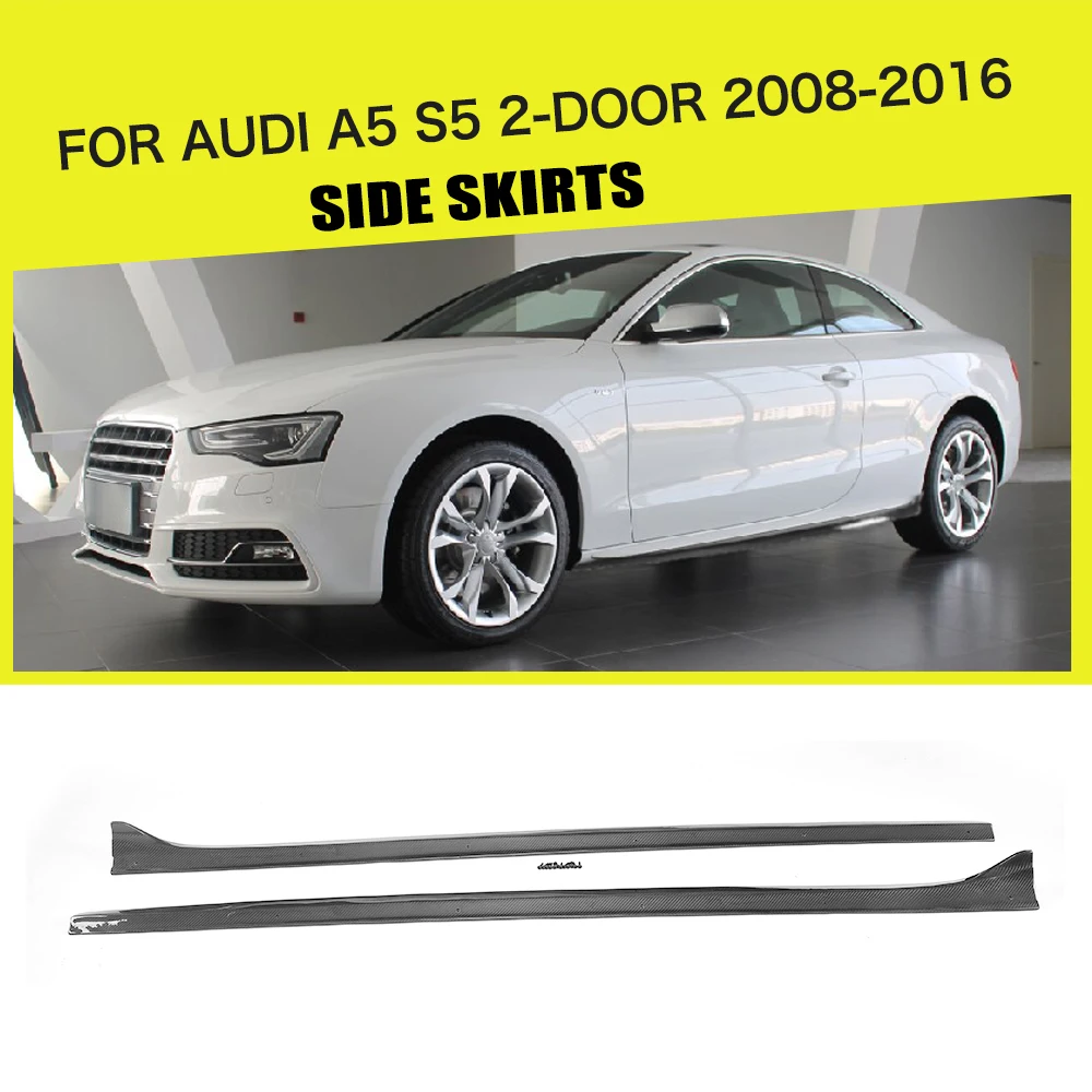 Углеродное волокно/FRP боковые удлинители для Audi A5 / S Line S5 Coupe 2 Door Convertible 2008 2016